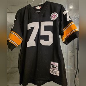 Mitchell & Ness Blk & Gold Pittsburgh Steelers Joe Greene Throwback Jersey Sz 48